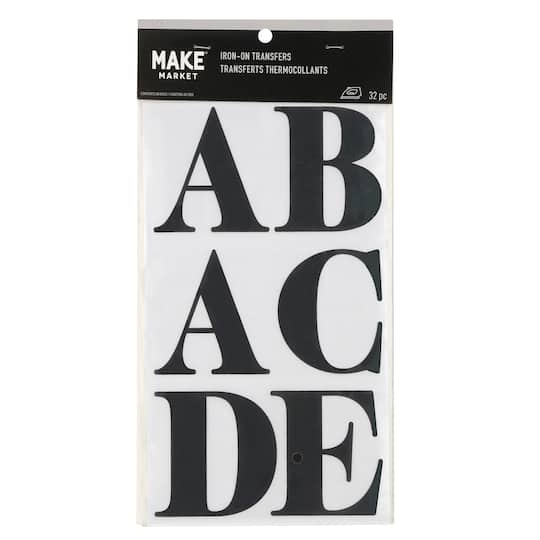3" Alphabet Iron-On Transfers by Make Market